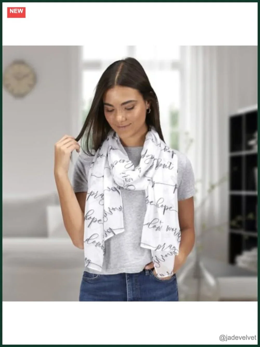 Prayer Scarf - Lightweight Polyester - Inspirational Gift